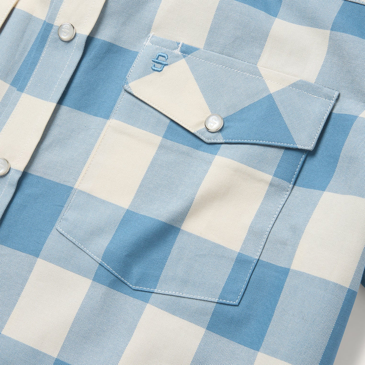 Buffalo Oxford Short Sleeve Shirt Denim - Stetson