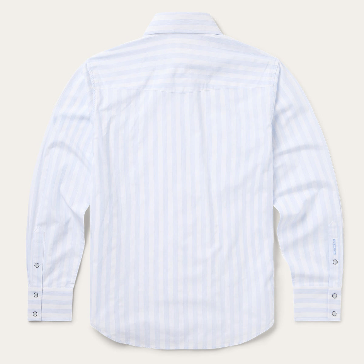 Stripe Oxford Western Shirt White w/ Blue Stripe - Stetson