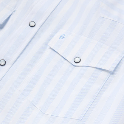 Stripe Oxford Western Shirt White w/ Blue Stripe - Stetson