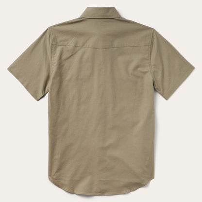 Olive Oxford Short Sleeve Western Shirt Olive - Stetson