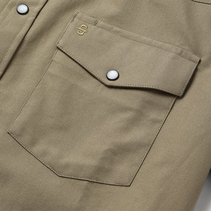 Olive Oxford Short Sleeve Western Shirt Olive - Stetson