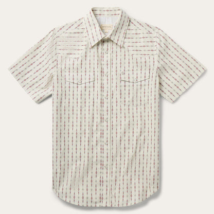 Southwest Stripe Short Sleeve Shirt White - Stetson