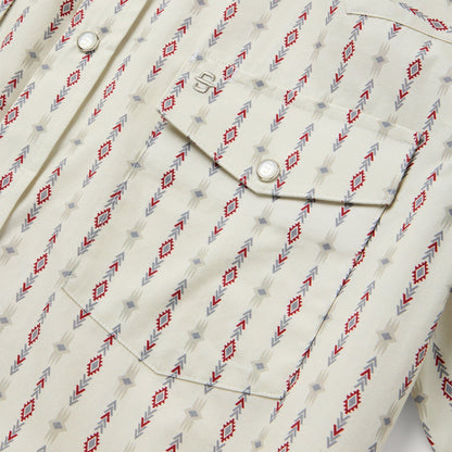 Southwest Stripe Short Sleeve Shirt White - Stetson