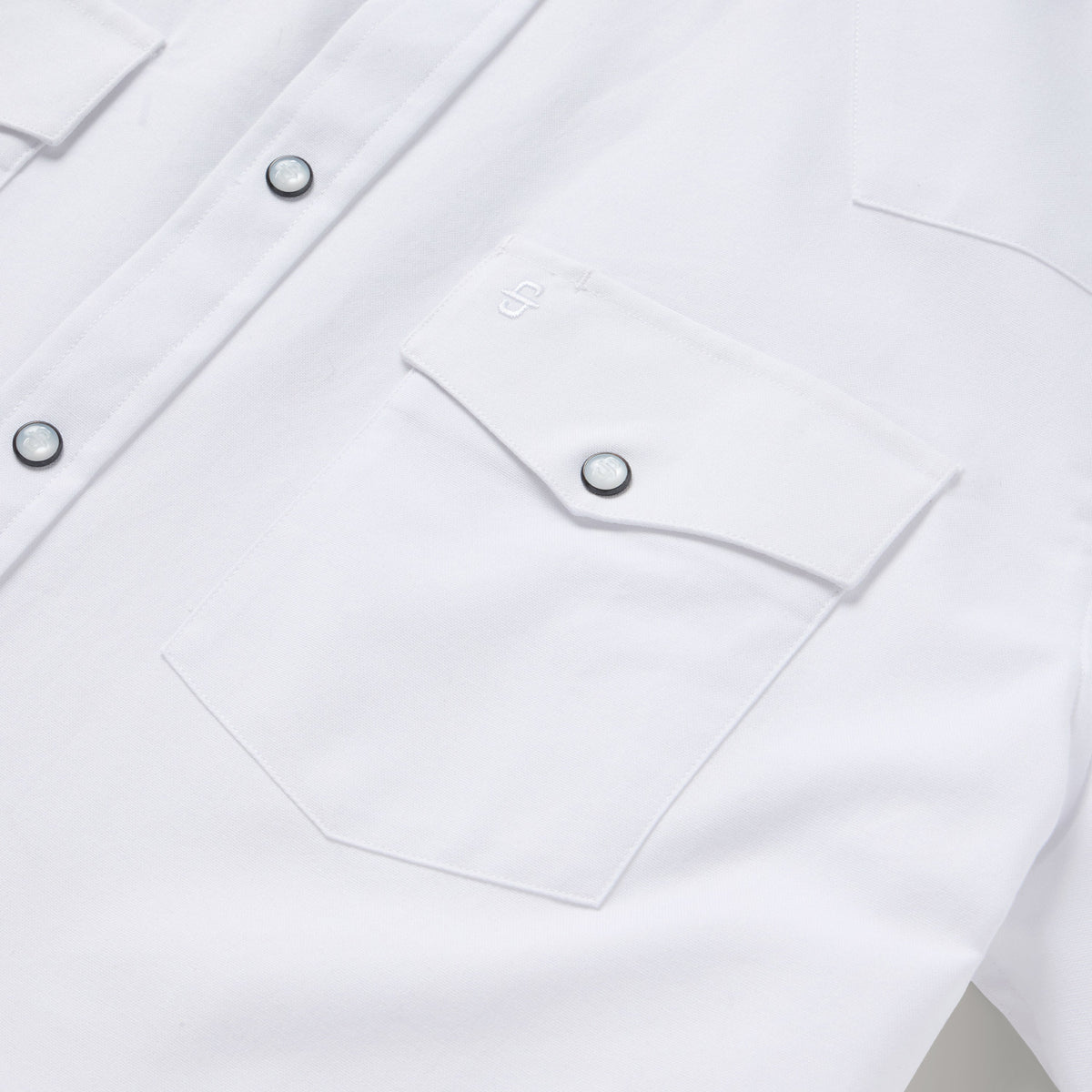 White Oxford Short Sleeve Western Shirt White - Stetson