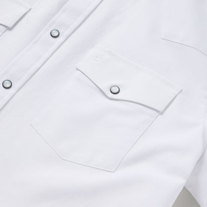 White Oxford Short Sleeve Western Shirt White - Stetson