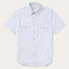 White w/ Blue Stripe