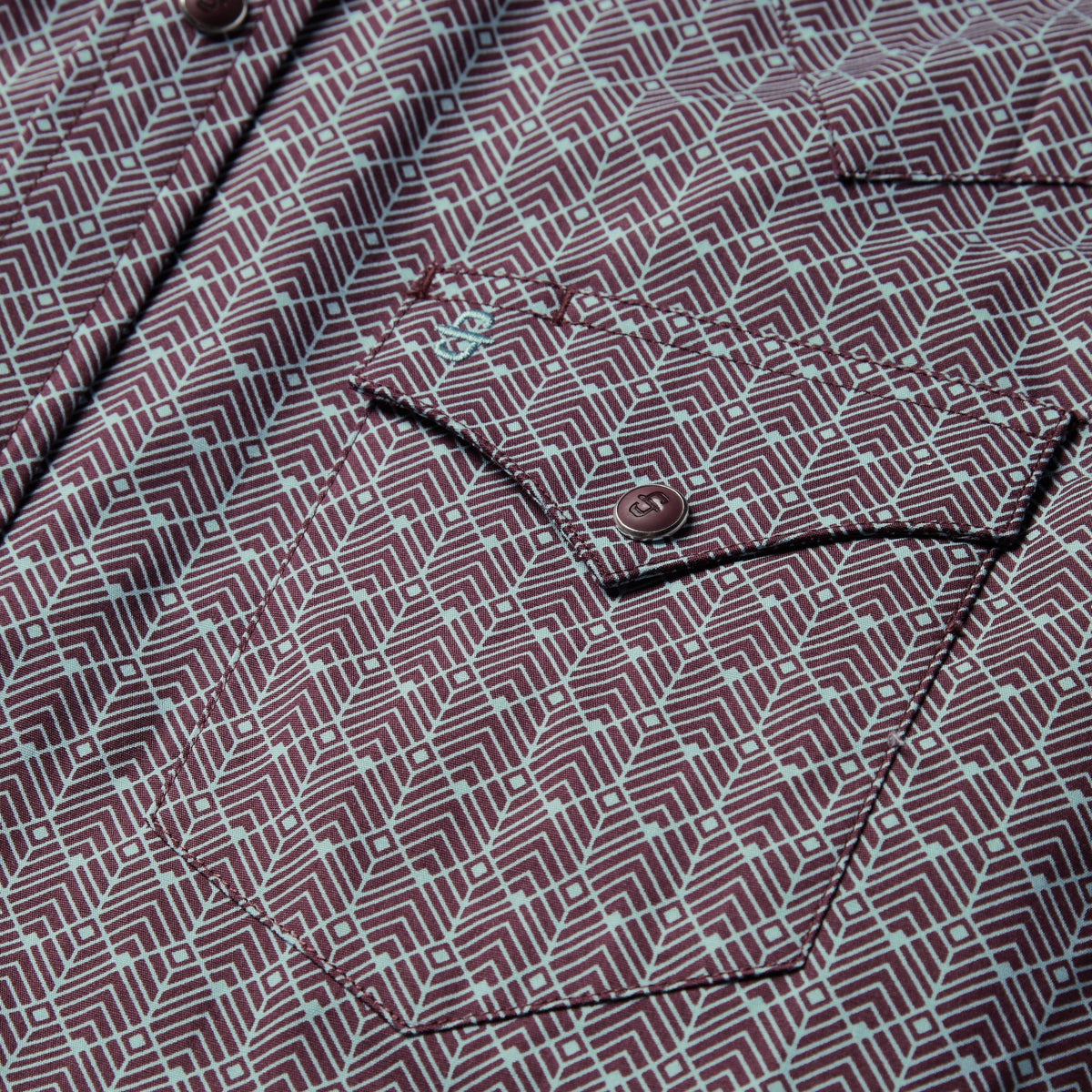 Chevron Grid Shirt Brown - Stetson