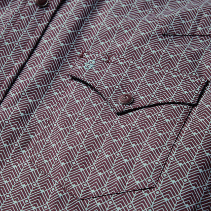 Chevron Grid Shirt Brown - Stetson