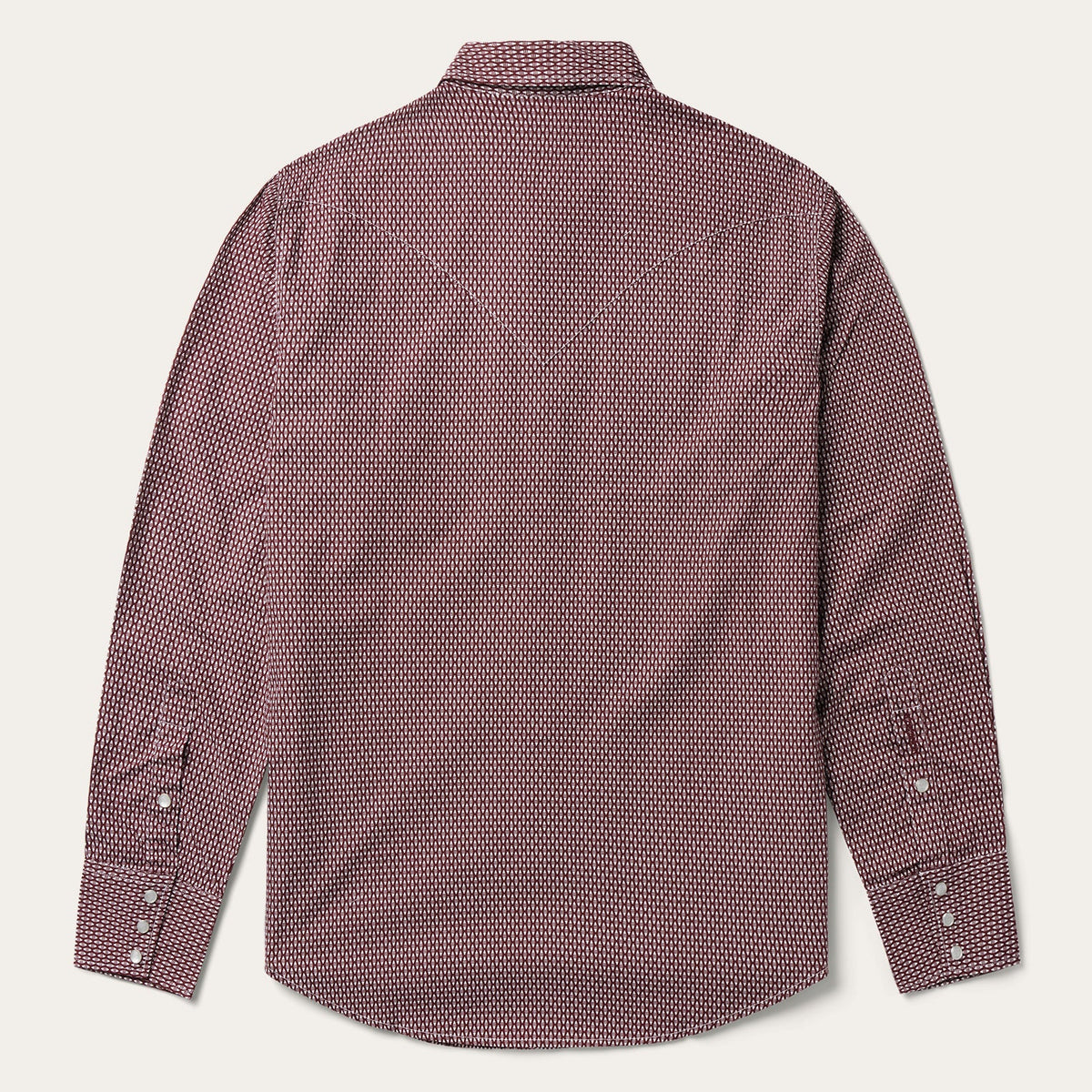 Broken Diamond Print Western Shirt Red - Stetson