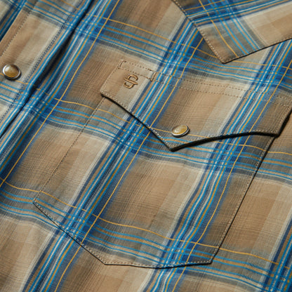 Khaki Ombre Plaid Shirt Brown - Stetson