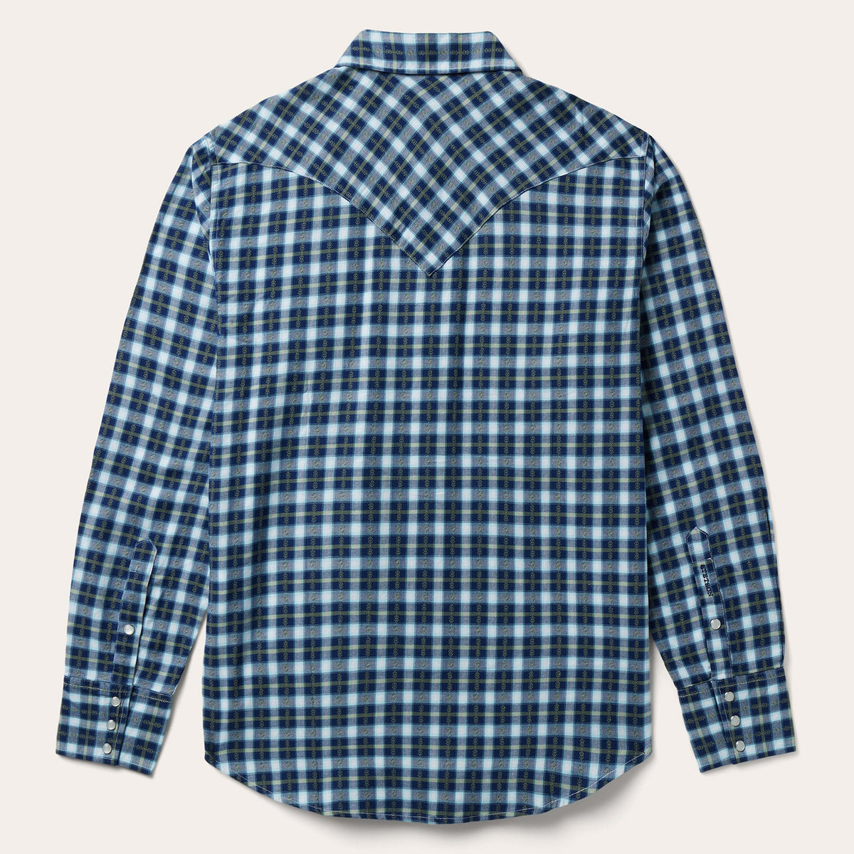 Plaid Twill Dobby Western Shirt Blue - Stetson