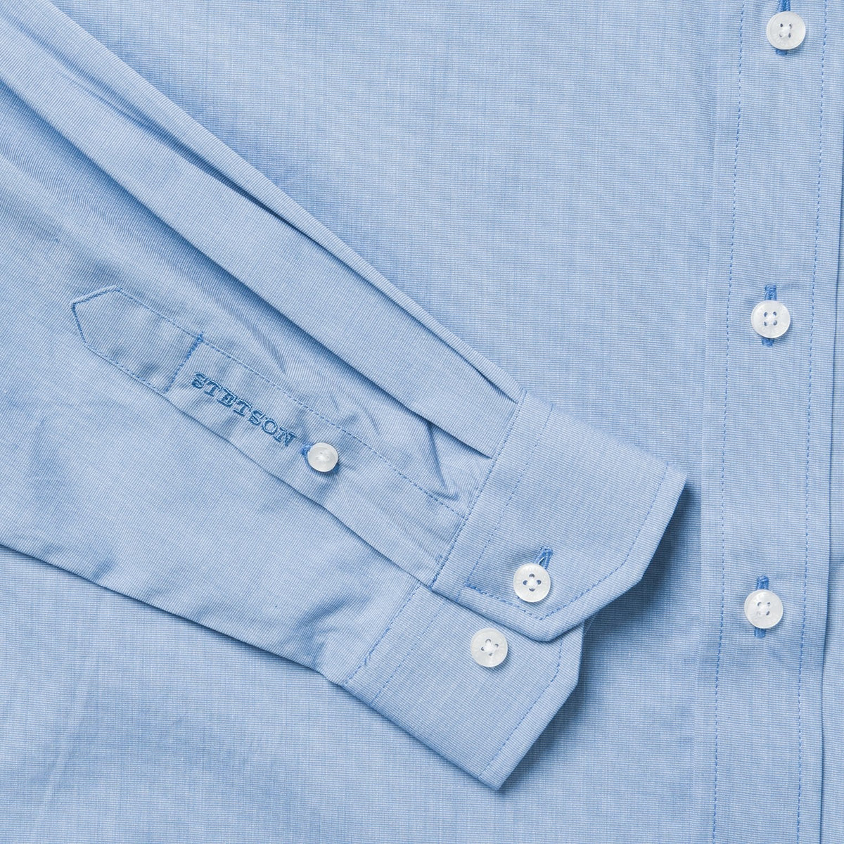 Blue Solid One-Pocket Snap-Front Shirt Blue - Stetson