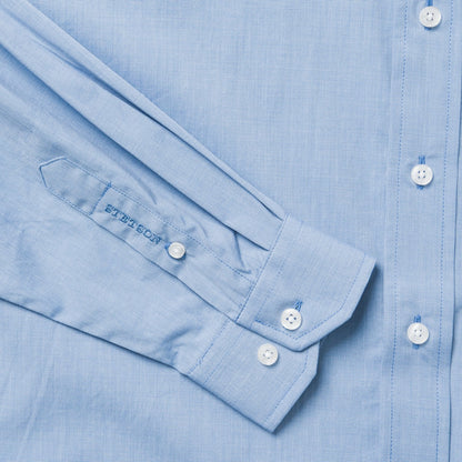 Blue Solid One-Pocket Snap-Front Shirt Blue - Stetson