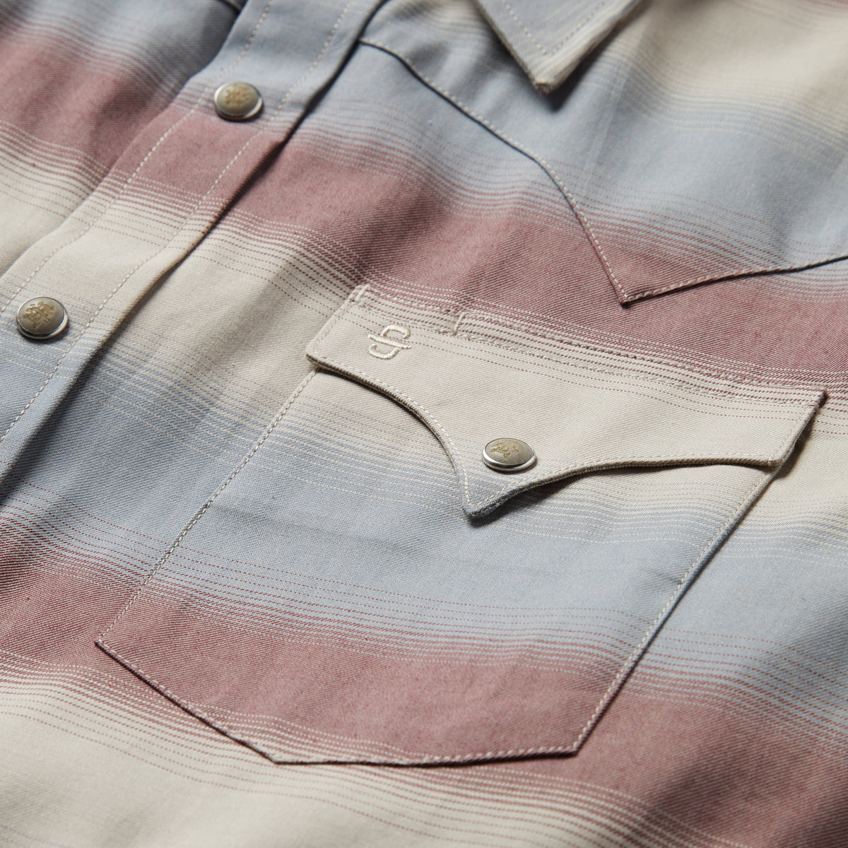 Ombre Stripe Twill Shirt Wine - Stetson