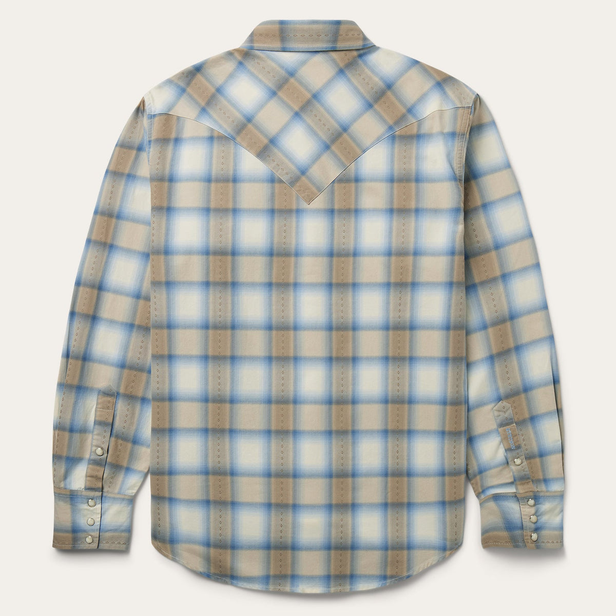 Sand Plaid Dobby Western Shirt Brown - Stetson