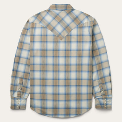 Sand Plaid Dobby Western Shirt Brown - Stetson
