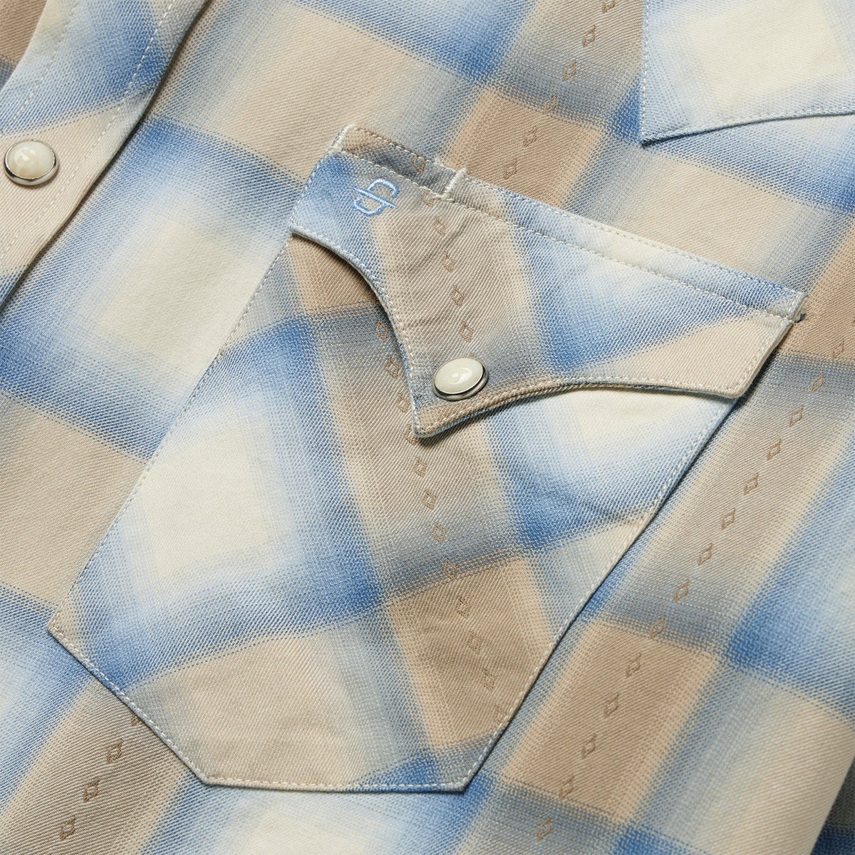 Sand Plaid Dobby Western Shirt Brown - Stetson