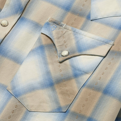 Sand Plaid Dobby Western Shirt Brown - Stetson