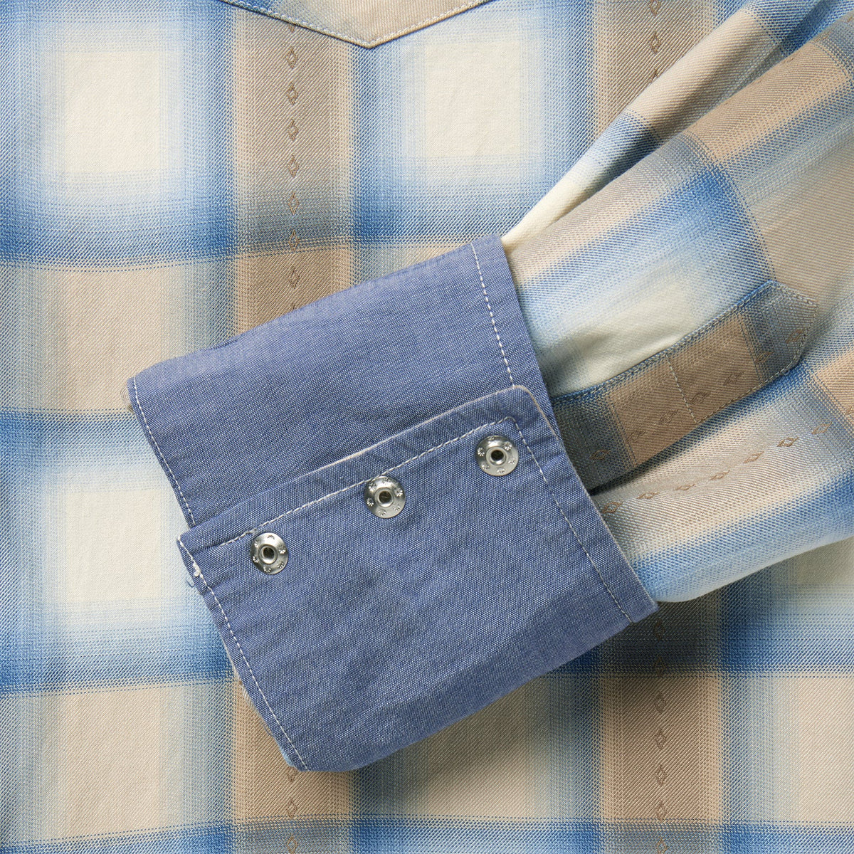 Sand Plaid Dobby Western Shirt Brown - Stetson