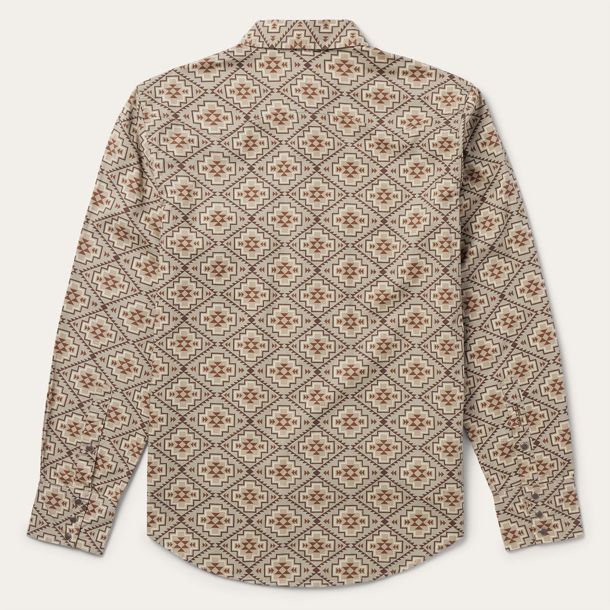 Brown Aztec Poplin Western Shirt Brown - Stetson