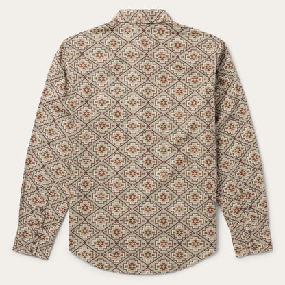 Brown Aztec Poplin Western Shirt Brown - Stetson