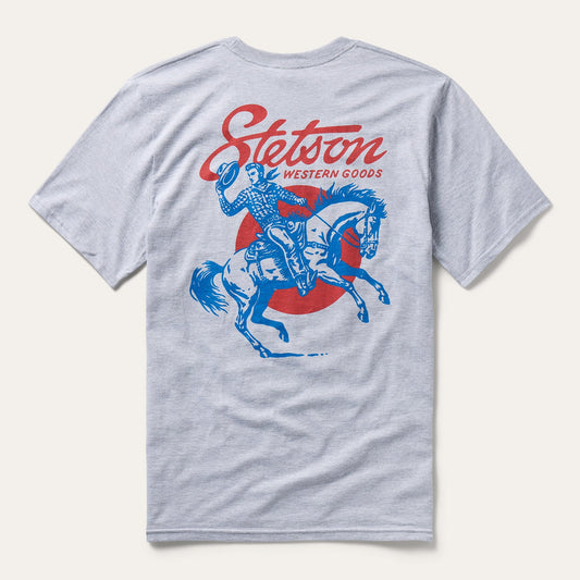 Cowboy Hat Tip Graphic Tee Grey - Stetson