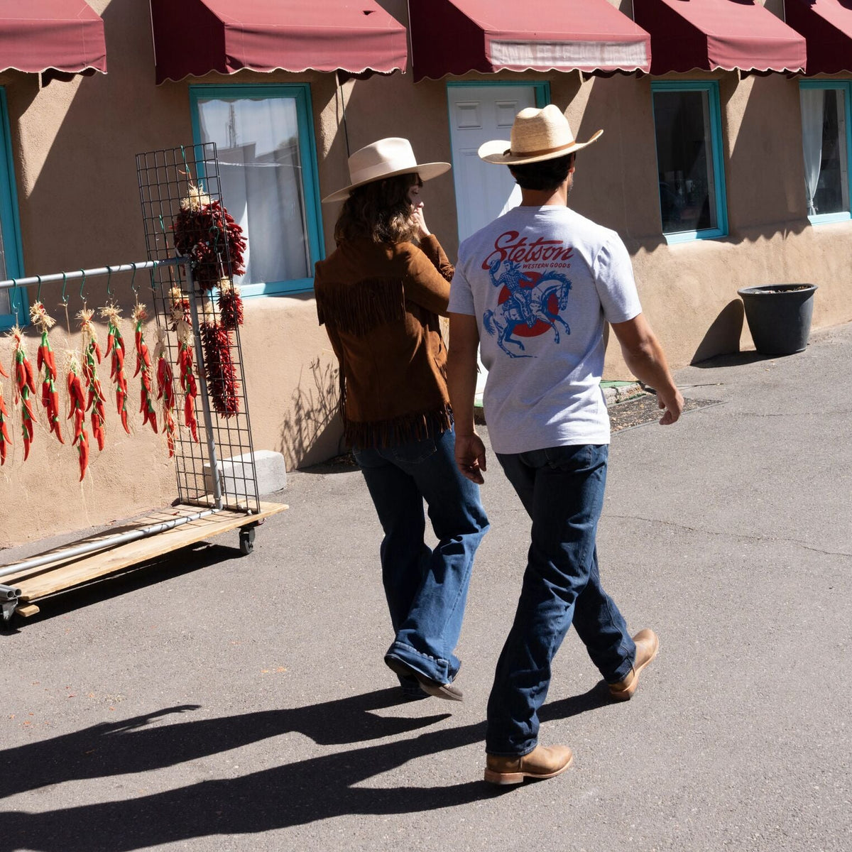 Cowboy Hat Tip Graphic Tee Grey - Stetson