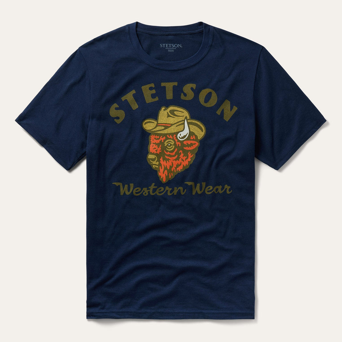 Bison Graphic Tee Blue - Stetson