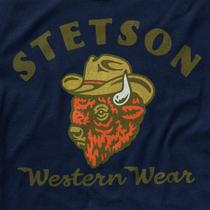Bison Graphic Tee Blue - Stetson
