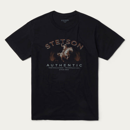 Stetson Authentic Graphic Tee Black - Stetson