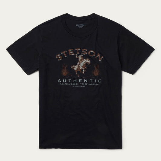 Stetson Authentic Graphic Tee Black - Stetson