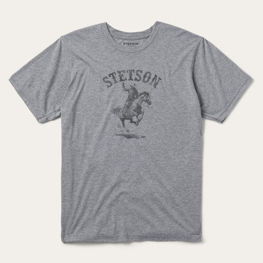 Bronco Rider Graphic Tee Grey - Stetson