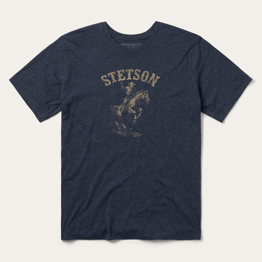 Bronco Rider Graphic Tee Blue - Stetson