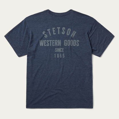 Western Goods Graphic Tee Blue - Stetson
