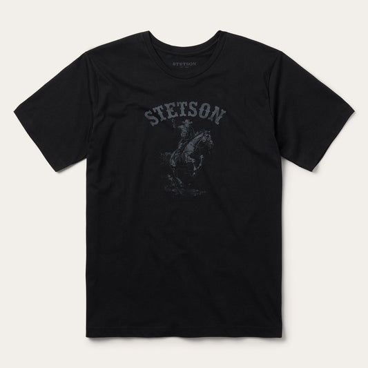 Bronco Rider Graphic Tee Black - Stetson
