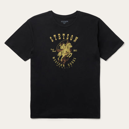 Roping Rider Graphic Tee Black - Stetson