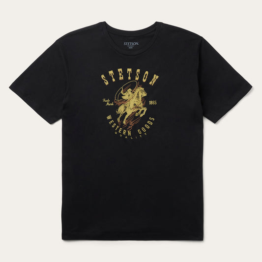 Roping Rider Graphic Tee Black - Stetson