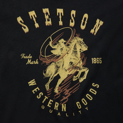 Roping Rider Graphic Tee Black - Stetson