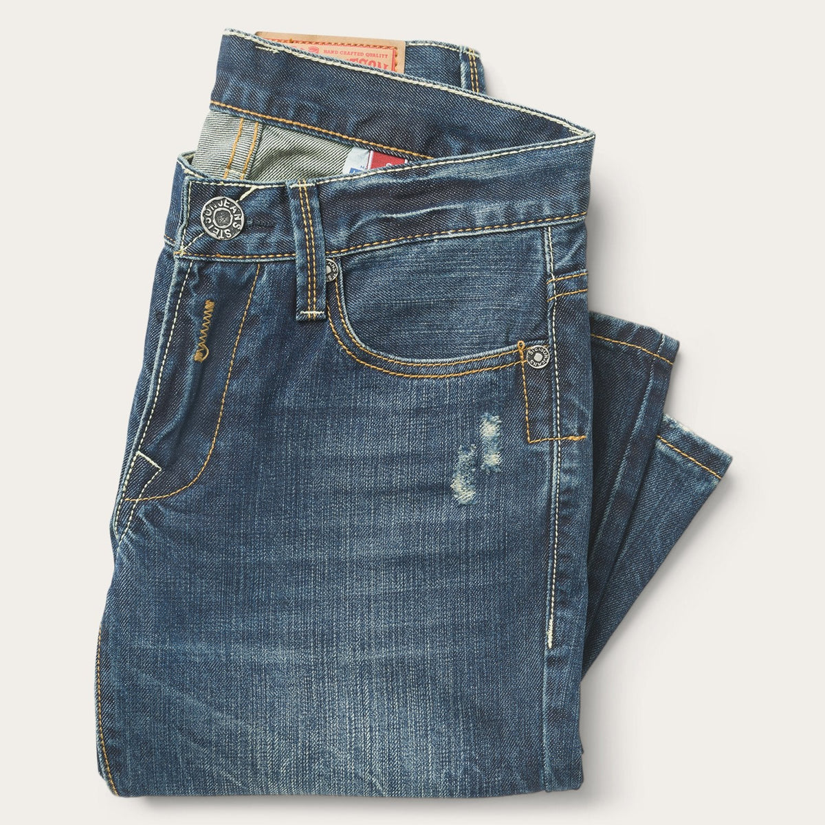 1014 Rocker Fit Jeans Destructed Dark Wash - Stetson