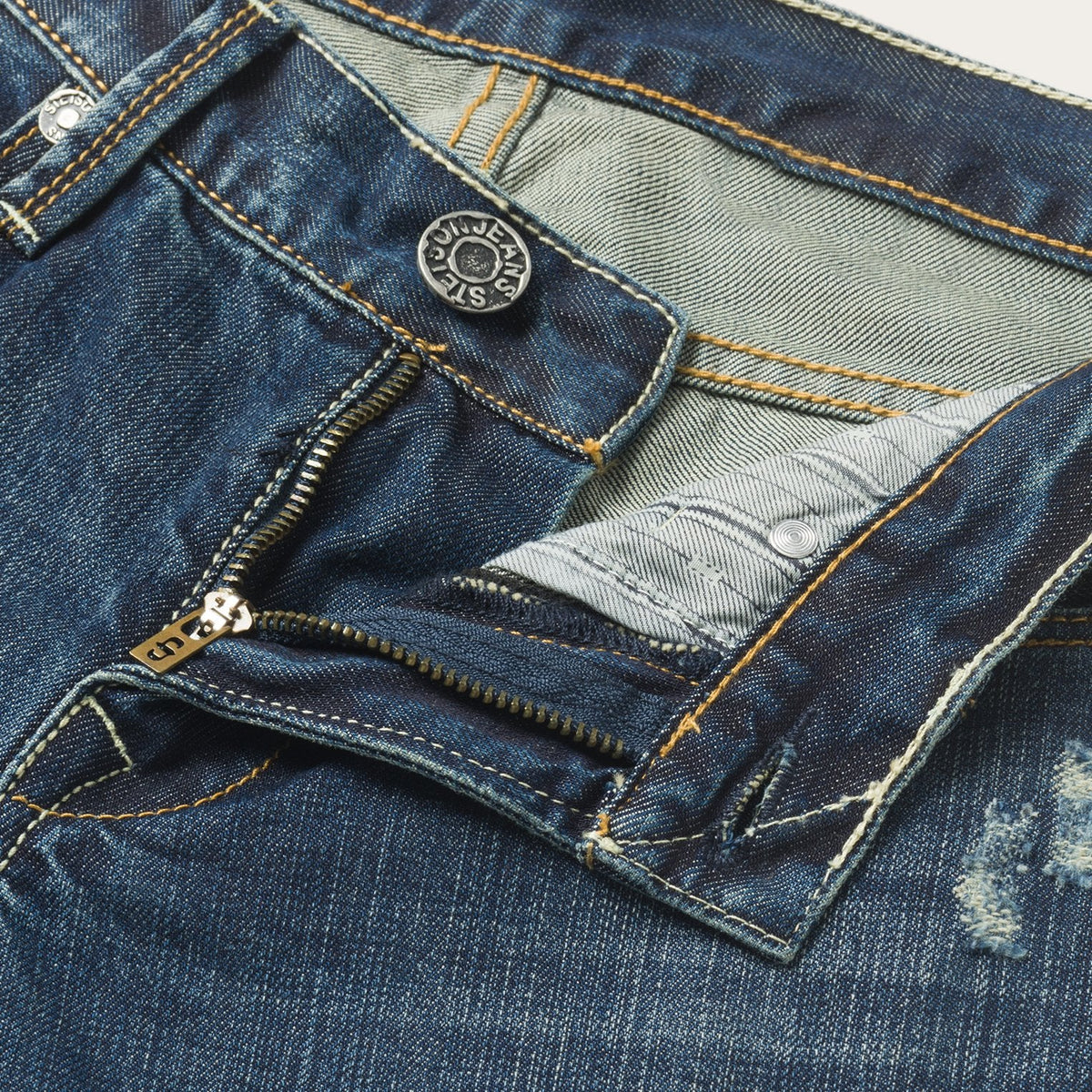 1014 Rocker Fit Jeans Destructed Dark Wash - Stetson