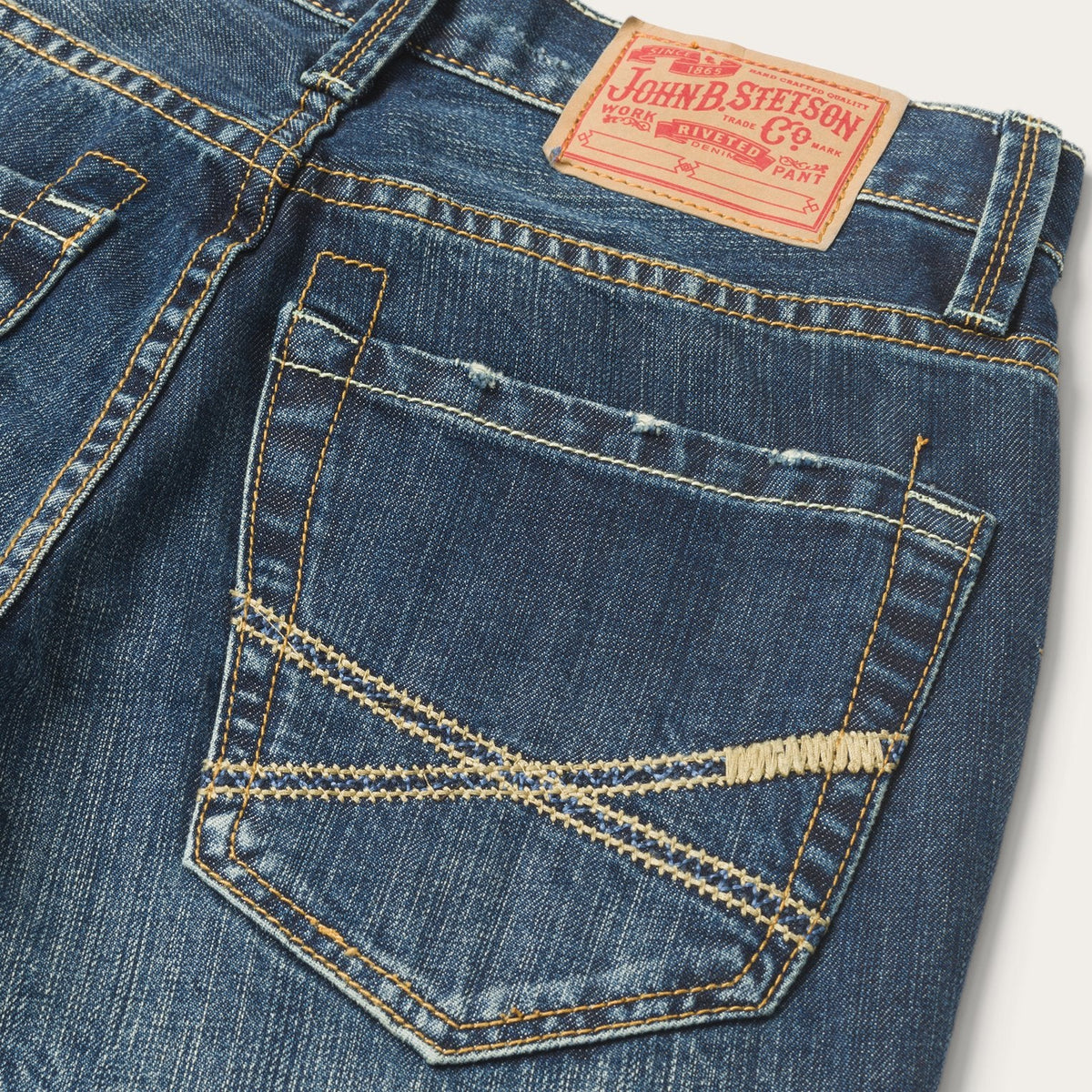 1014 Rocker Fit Jeans Destructed Dark Wash - Stetson
