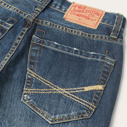 1014 Rocker Fit Jeans Destructed Dark Wash - Stetson