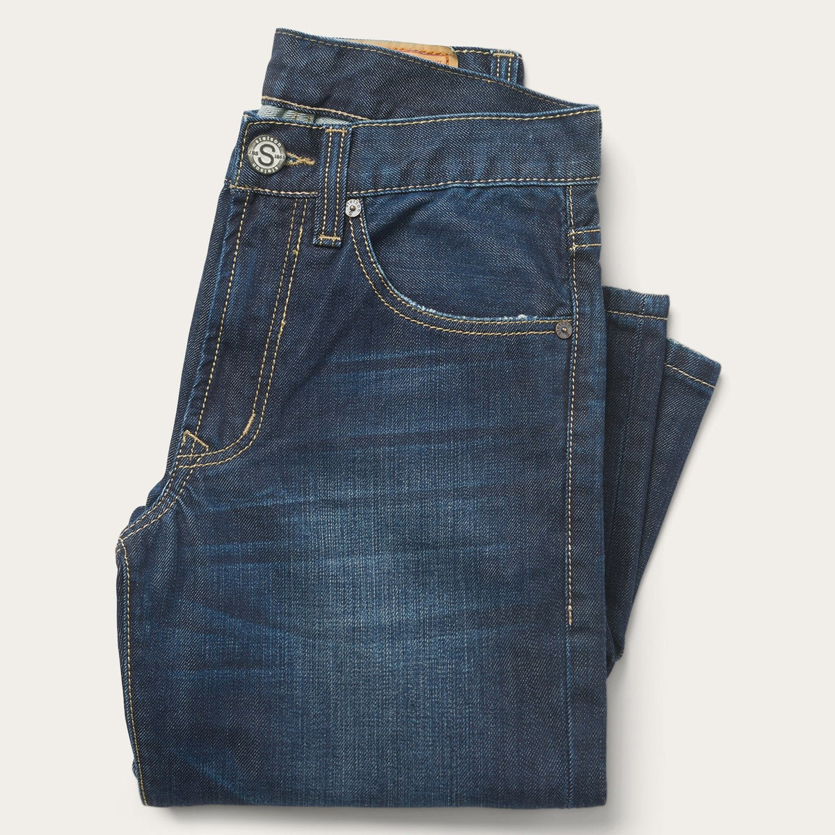 1312 Low-Rise Bootcut Jeans Dark Blue - Stetson