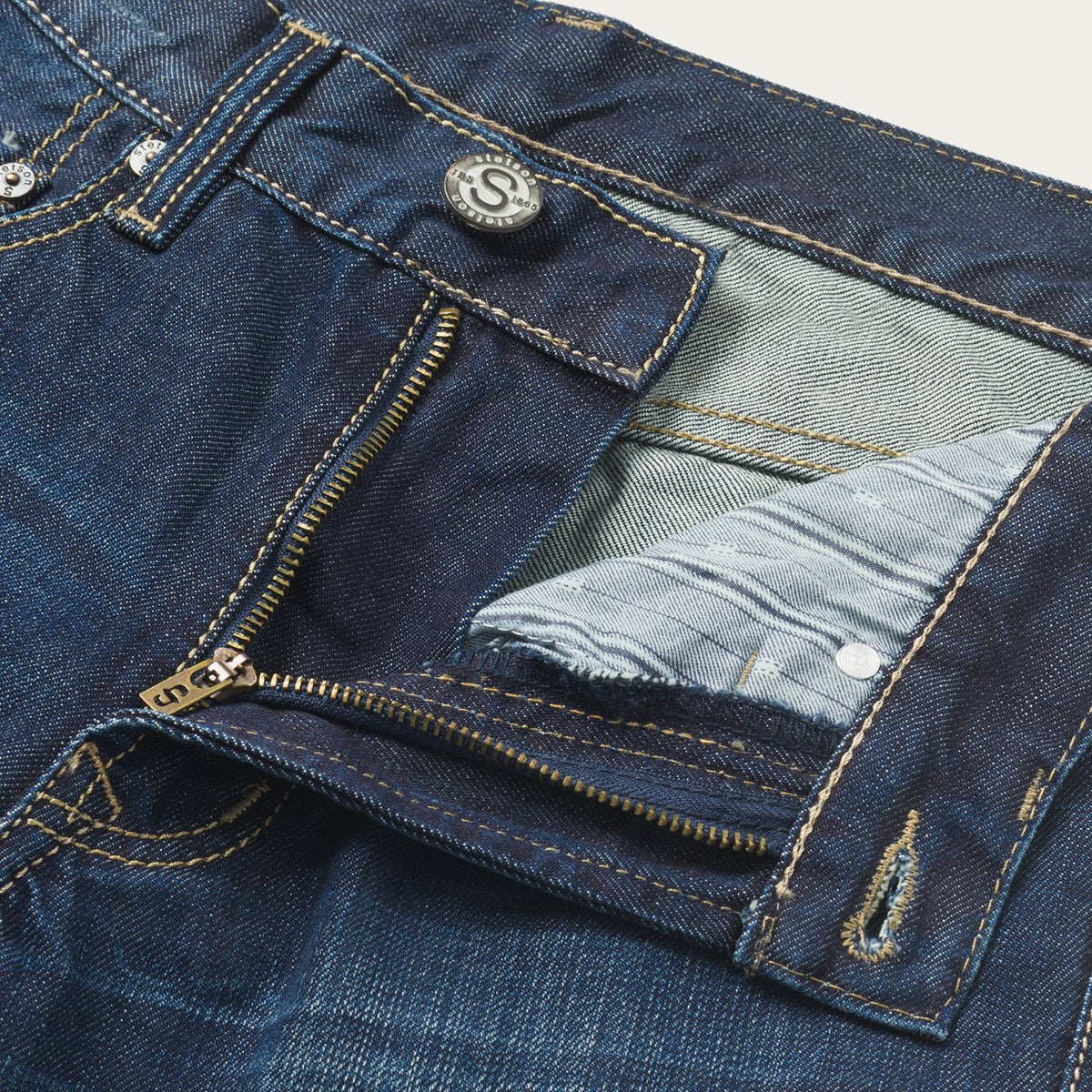 1312 Low-Rise Bootcut Jeans Dark Blue - Stetson