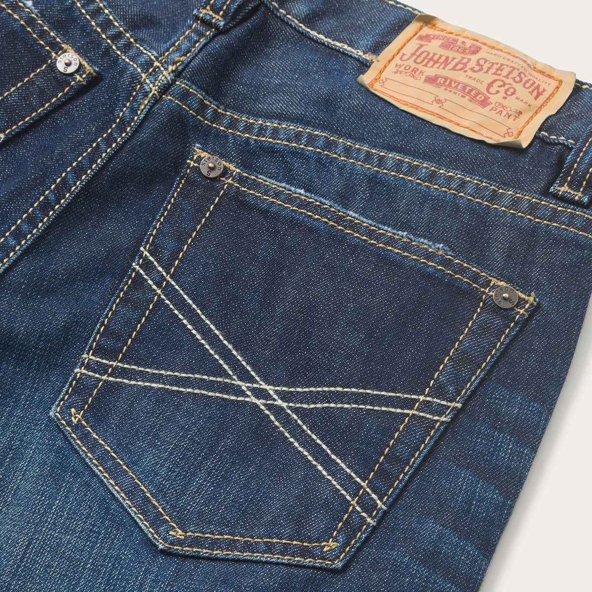 1312 Low-Rise Bootcut Jeans Dark Blue - Stetson