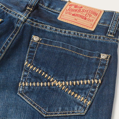 1014 Rocker Fit Jeans Semi-Destructed Wash - Stetson