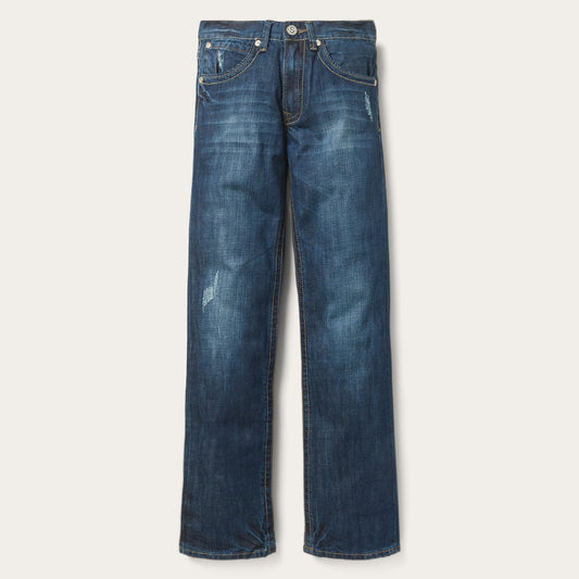 1312 Fit Jeans With Back Pocket Detail Medium Blue - Stetson
