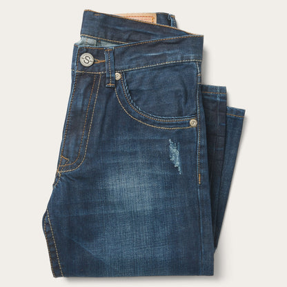 1312 Fit Jeans With Back Pocket Detail Medium Blue - Stetson