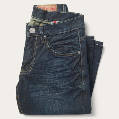 1312 Fit Jeans With Back Pocket Detail Dark Blue - Stetson