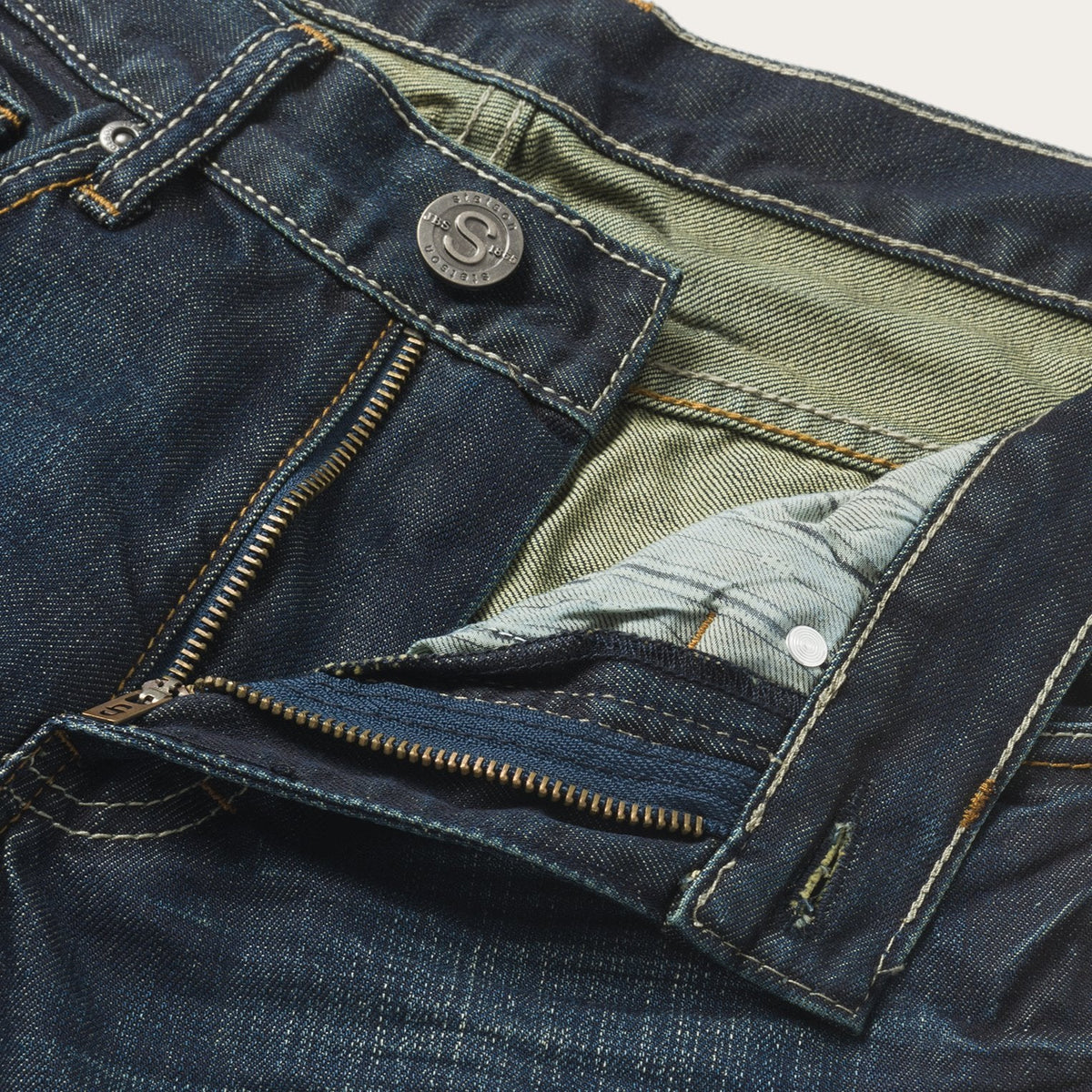 1312 Fit Jeans With Back Pocket Detail Dark Blue - Stetson